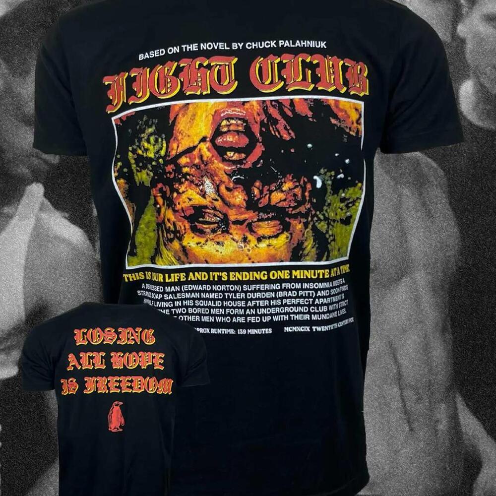Garage Sale 2026 Fight Club 1999 Angel Face T Shirt 2 Sided